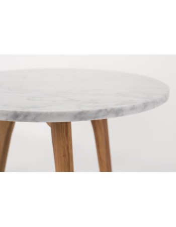 Side Table White Stone L
