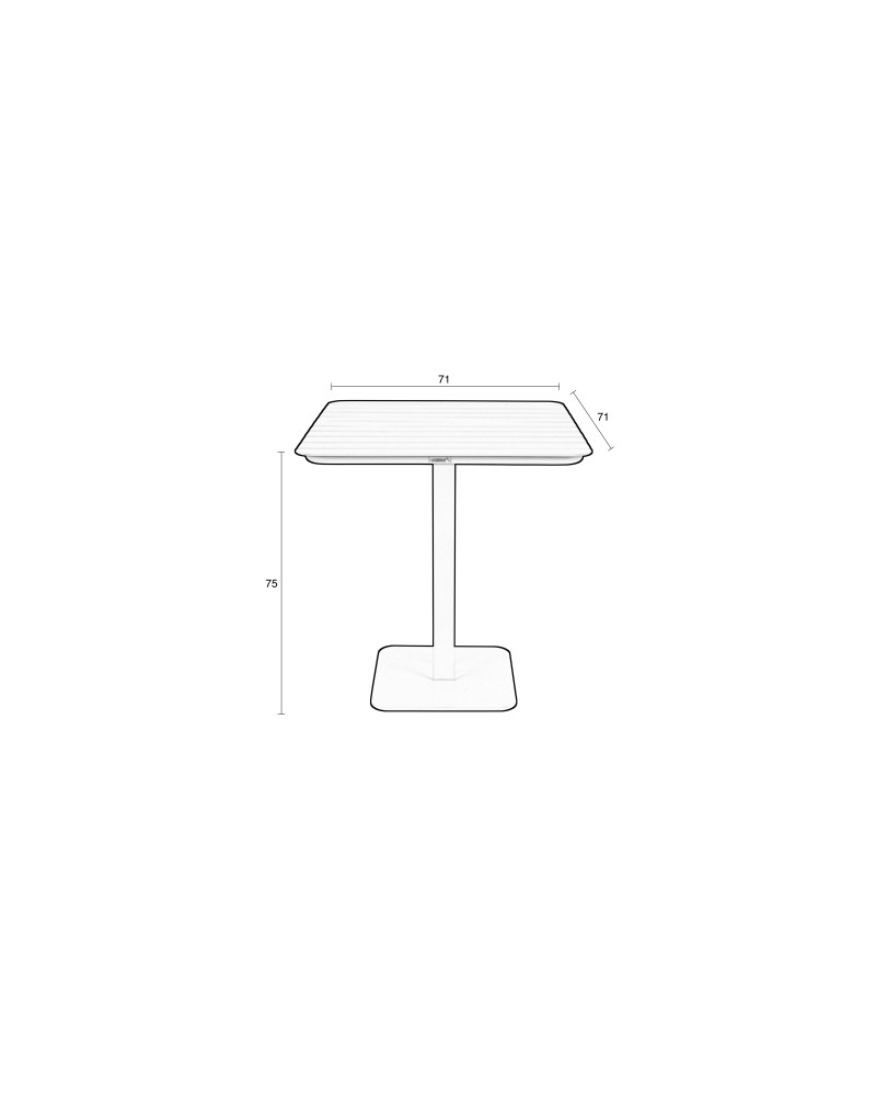 Garden Bistro Table Vondel 71x71 Black