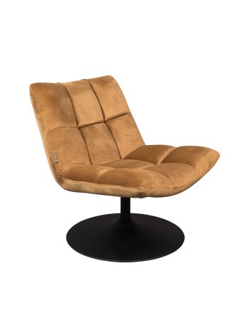 DU - LOUNGE CHAIR BAR VELVET GOLDEN BROWN