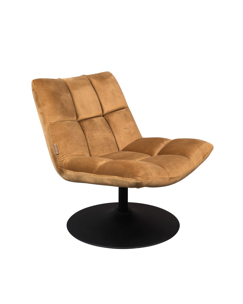 DU - LOUNGE CHAIR BAR VELVET GOLDEN BROWN