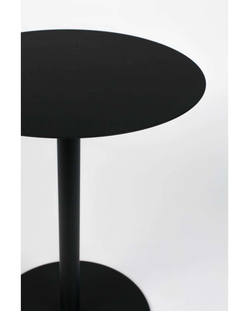 Side Table Snow Black Round S