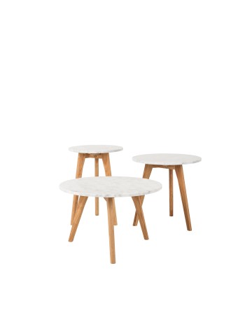 Side Table White Stone M