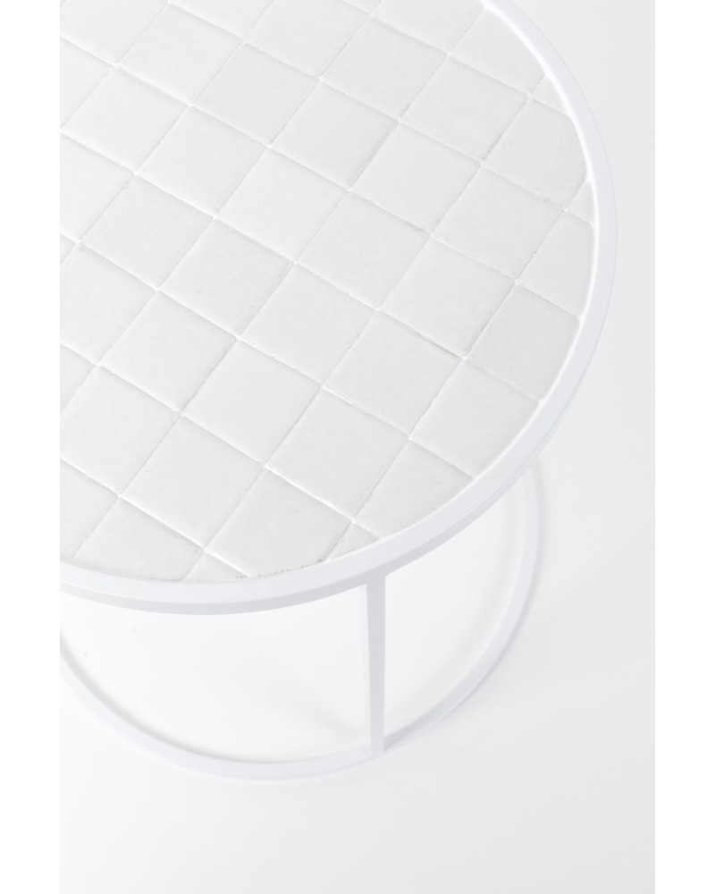 Side Table Glazed White