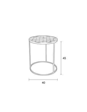 Side Table Glazed Green