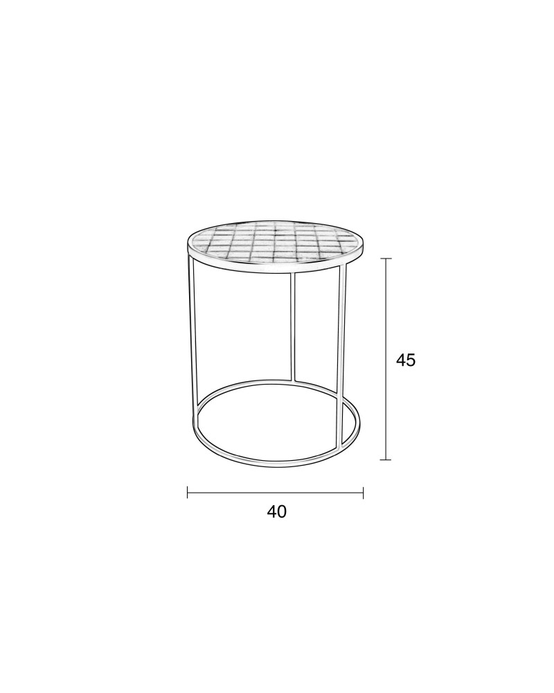 Side Table Glazed Green