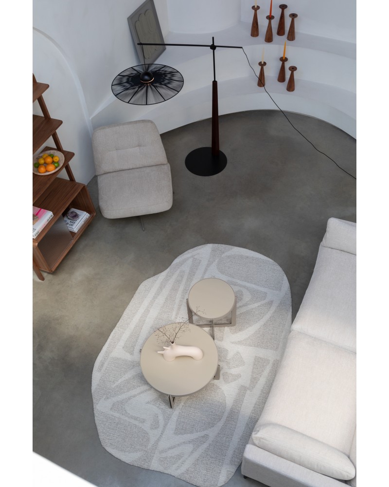 Coffee Table Centre Round Beige