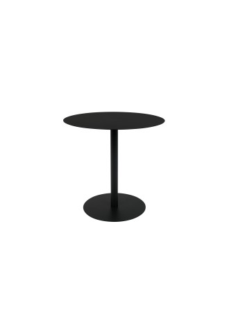Side Table Snow Black Round S
