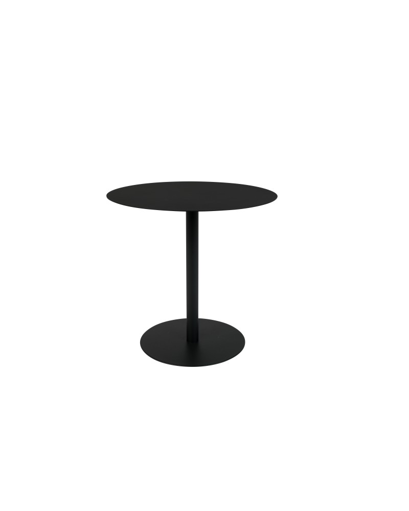 Side Table Snow Black Round S