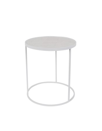 Side Table Glazed White