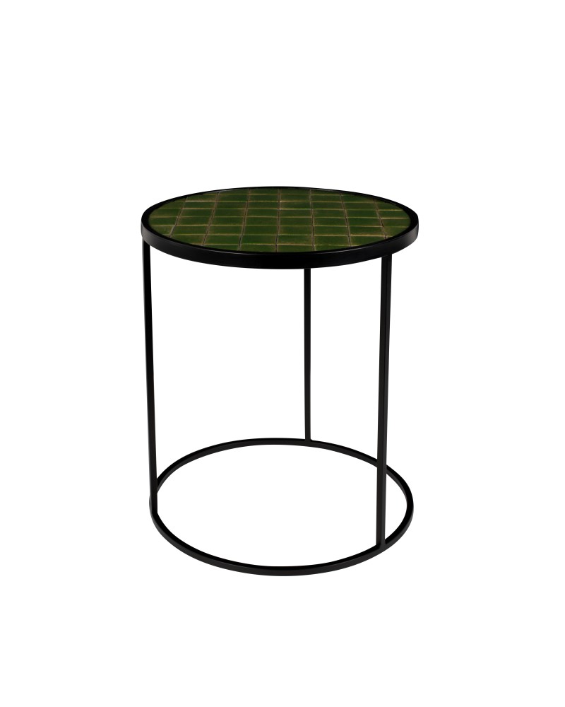 Side Table Glazed Green