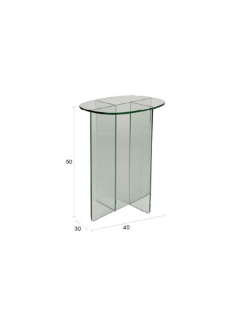 Side Table Linea Transparant