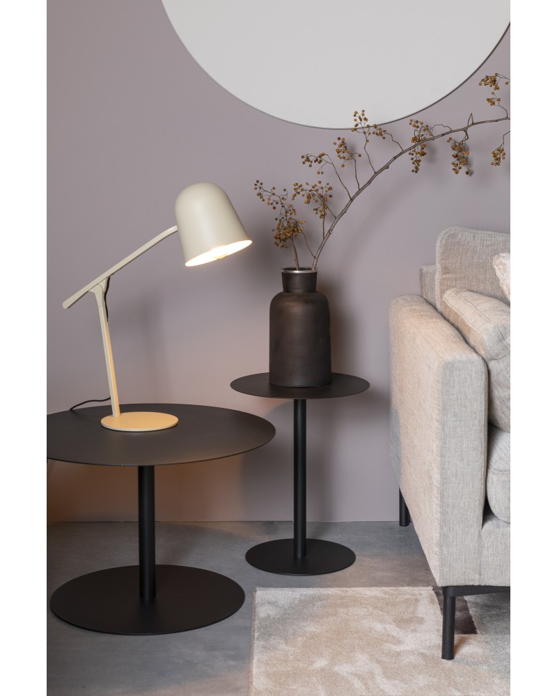 Side Table Snow Black Round S