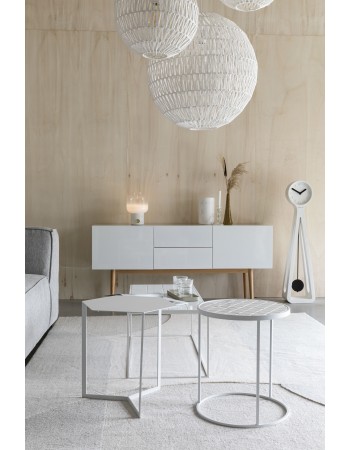 Side Table Glazed White