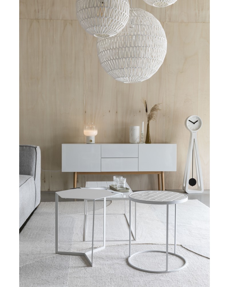 Side Table Glazed White