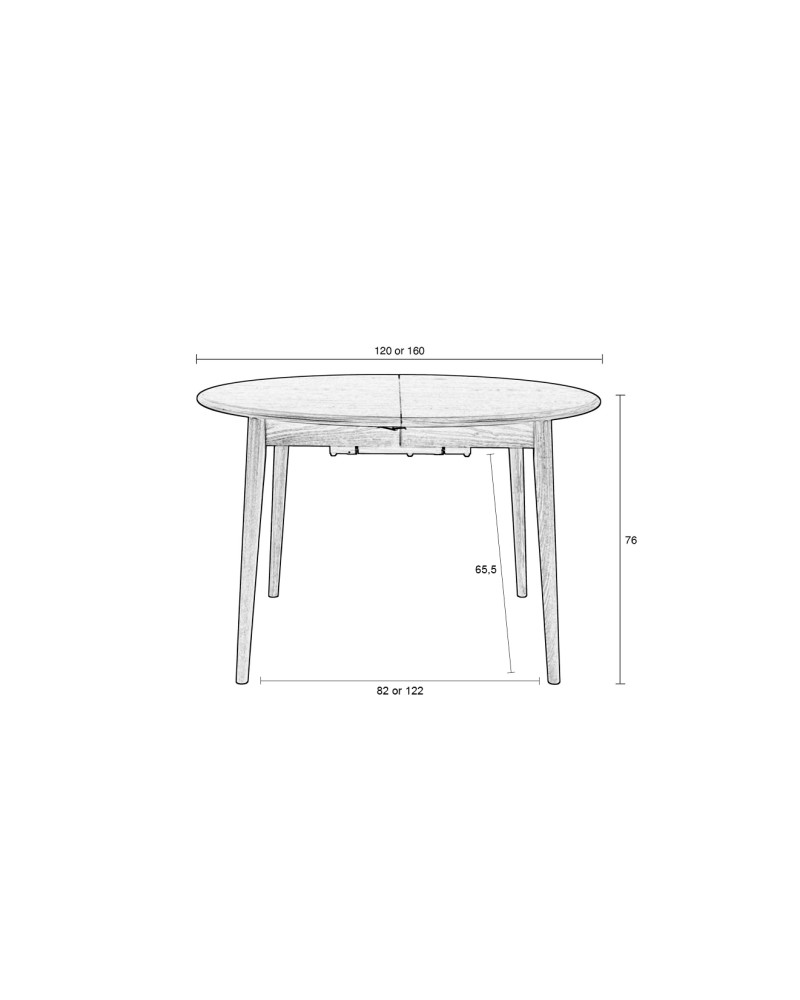 Table Twist Round Walnut