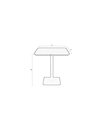 Garden Bistro Table Vondel 71x71 Clay