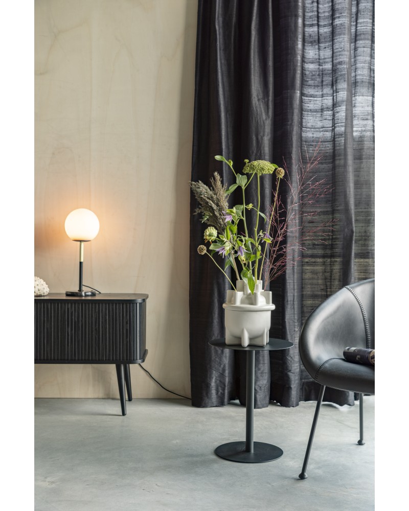 Side Table Snow Black Round S
