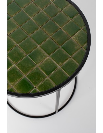 Side Table Glazed Green