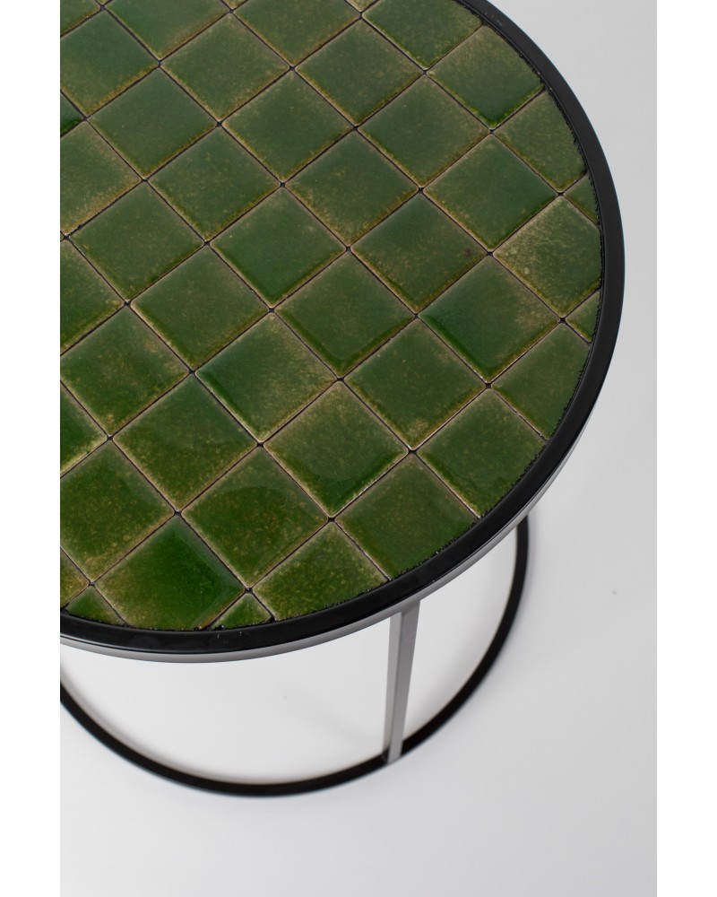 Side Table Glazed Green