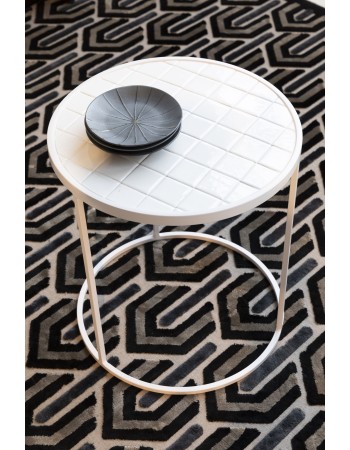 Side Table Glazed White
