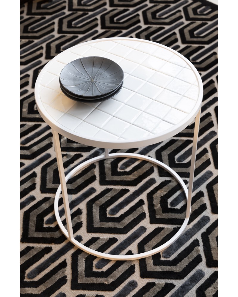 Side Table Glazed White