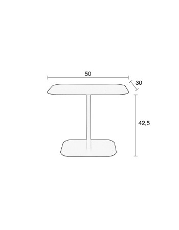 Side Table Snow Marble Rectangle
