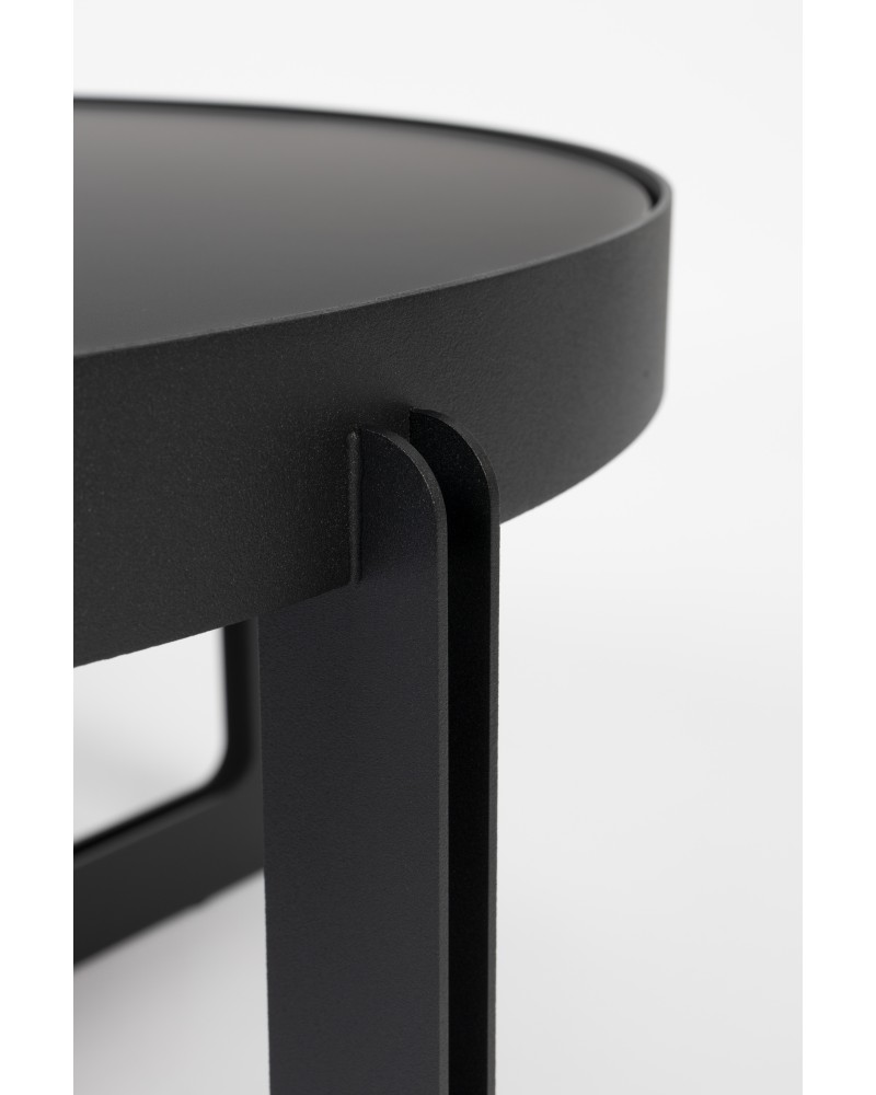 Coffee Table Centre Round Black