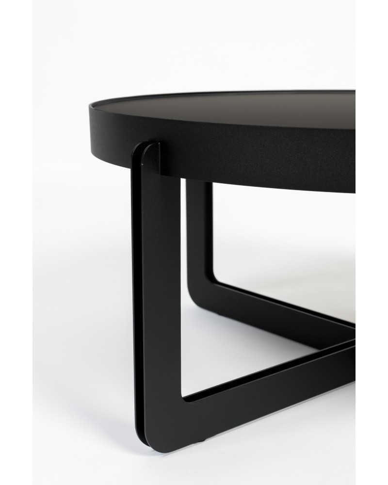 Coffee Table Centre Round Black