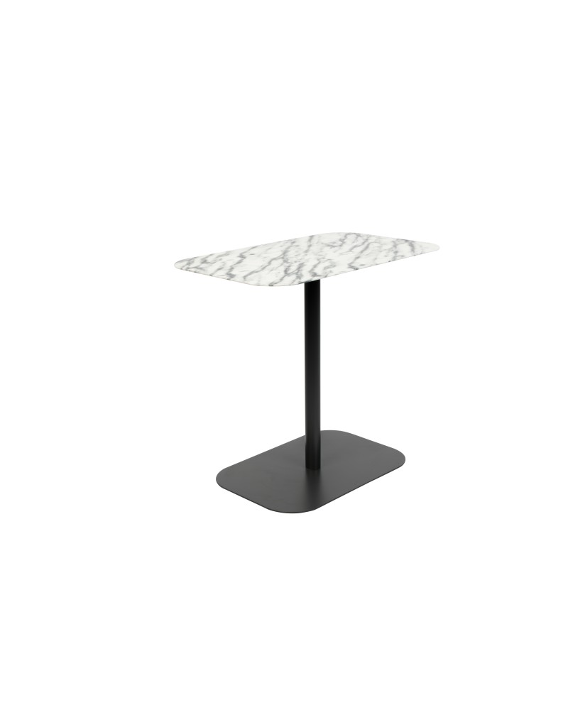 Side Table Snow Marble Rectangle