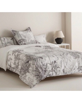 HANA LOLE -  DUVET SET 160 GREY - INDIA WHITE 