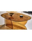 NATUREDESIGN - COFFEE TABLE BLUR 120X38H - CAST GLASS AMBER