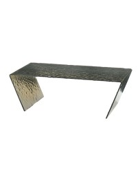 TARGET POINT - COFFEE TABLE LYRA ASH WAVY GLASS 110X35CM