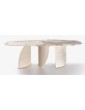 NATUREDESIGN - DINING TABLE SAIL 240X120CM, MARBLE PATAGONIA, BASE METAL EARTH