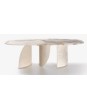 NATUREDESIGN - DINING TABLE SAIL 240X120CM, MARBLE PATAGONIA, BASE METAL EARTH