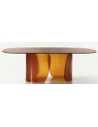 NATUREDESIGN - DINING TABLE BLUR 240X120CM CAST GLASS AMBER