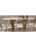NATUREDESIGN - DINING TABLE BLOW 240X120CM METAL BASE TERRACOTTA FINISH, MULTILAYER GREY TOP