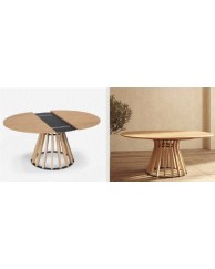 ANESIS - DINING TABLE T164 CLOUDO PLUS 140+45CM MELIO WOOD