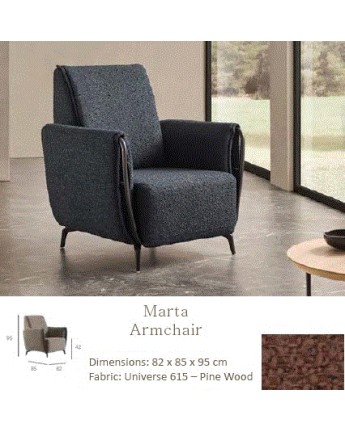 SUINTA - ARMCHAIR MARTA UNIVERSE 615/PINE WOOD