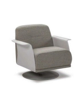 NICOLETTI - CRISTINE SWIVEL CHAIRCAT.CK LEATHER BOTERO 2152/METAL BASE TITANIUM