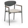 ATM - ARMCHAIR ORIGAMI ALUMINIUM + TEAK WITH SEAT CUSHION CAT.A