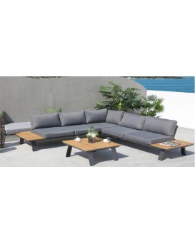 ARKI - SOFA CORNER LAGOS - SUNBRELLA 805 CHARCOAL  CHINE 
