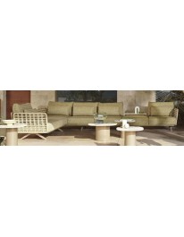 ROBERTI  - SOFA ARMAN BRONZE , TRENDYROPE CARAMEL, ORANGE CUSHIONS WITH PROTECTIVE COVER