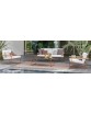 ATM - SOFA SET PIPE AL.TERRACOTTA + TEAK + GREY ROPE 