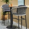 JOENFA - NUDOS BAR SET ANTHRACITE WITH SILVER CUSHIONS