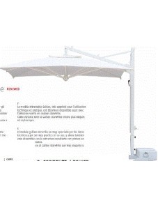 SCOLARO - UMBRELLA GALILEO 3.5M WHITE WITH CROSS METAL BASE BV5050B & COVER & LED