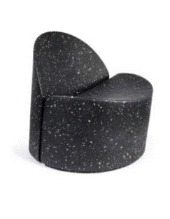 BA - LOUNGE CHAIR BLOOM BLACK - GALAXY