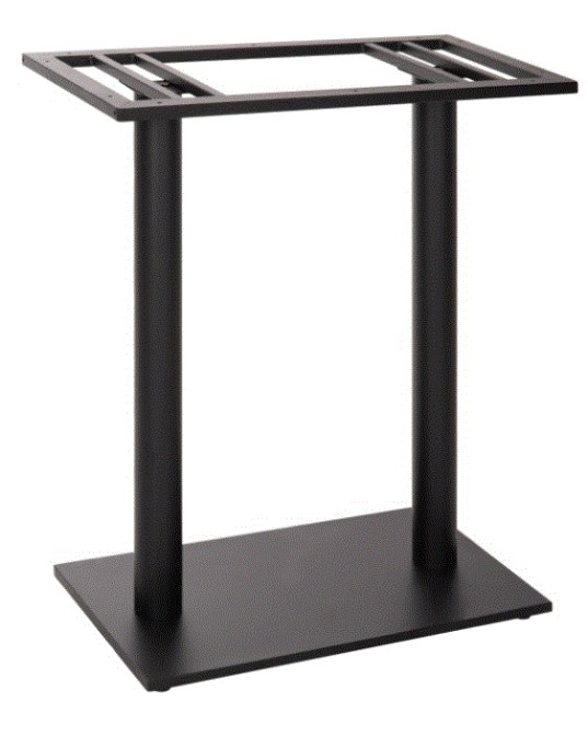 BB - BAR BASE BLACK 2-PILLAR 40X80X90H