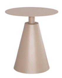 BB - SIDE TABLE ROUND ALUMINIUM IN CAPPUCINO COLOR 50X56HCM