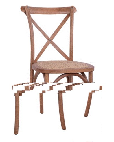 BB - CHAIR OWEN WOODEN  BEECH WOOD DARK HONEY COLOR CROSS