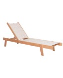 BB - SUNBED BEECH WOOD NATURAL - ECRU TEXTILENE CUSHION COVER